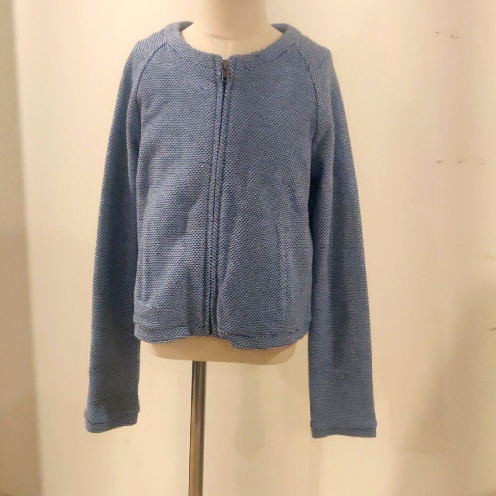 Gymboree Girls Blue Tones Spring Full Zip Lined Jacket Coat  Size L 10/12